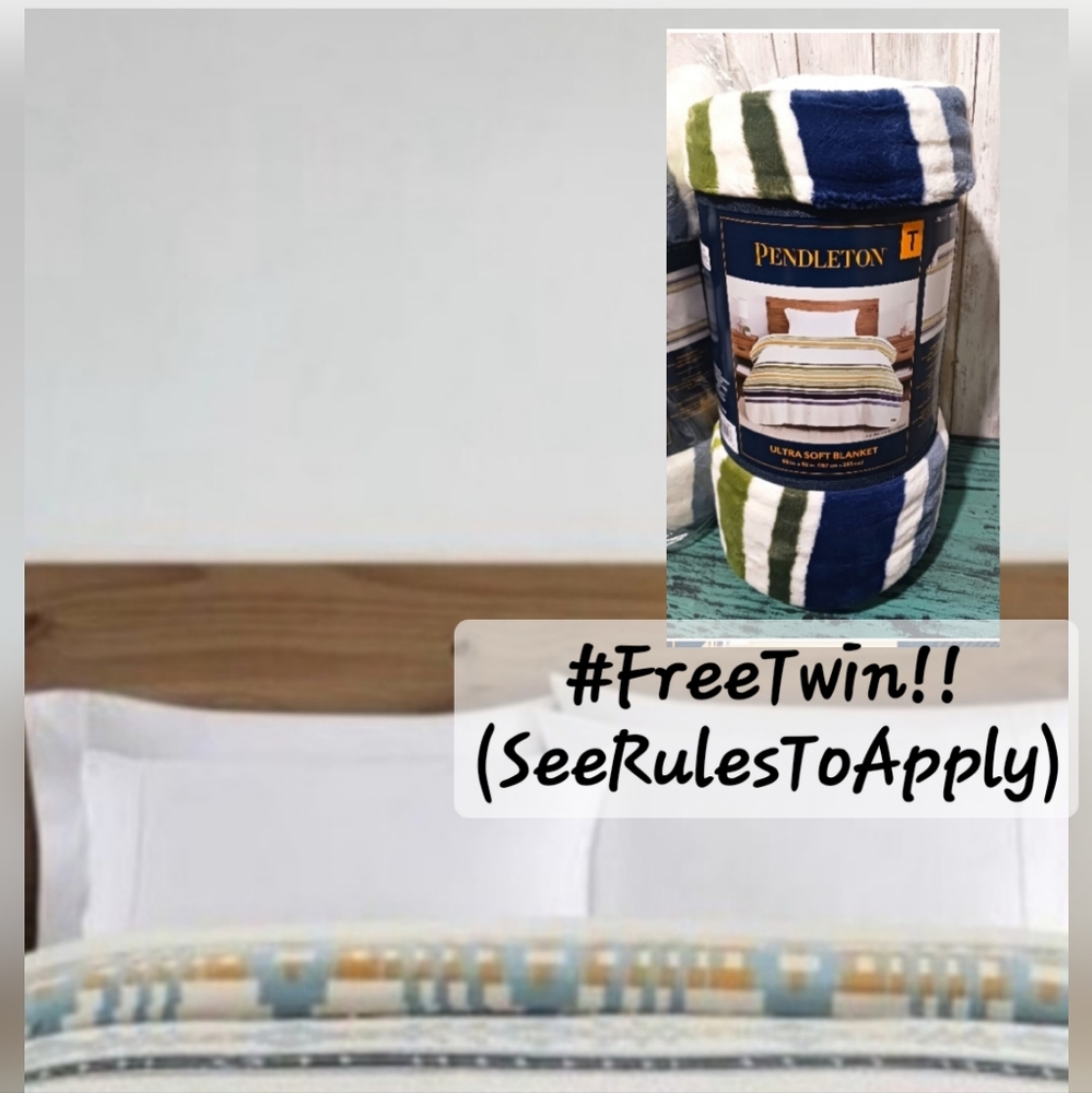 (+FreeTwin)PENDLETON Super Soft Plush Blanket QUEEN Blanket Bedding